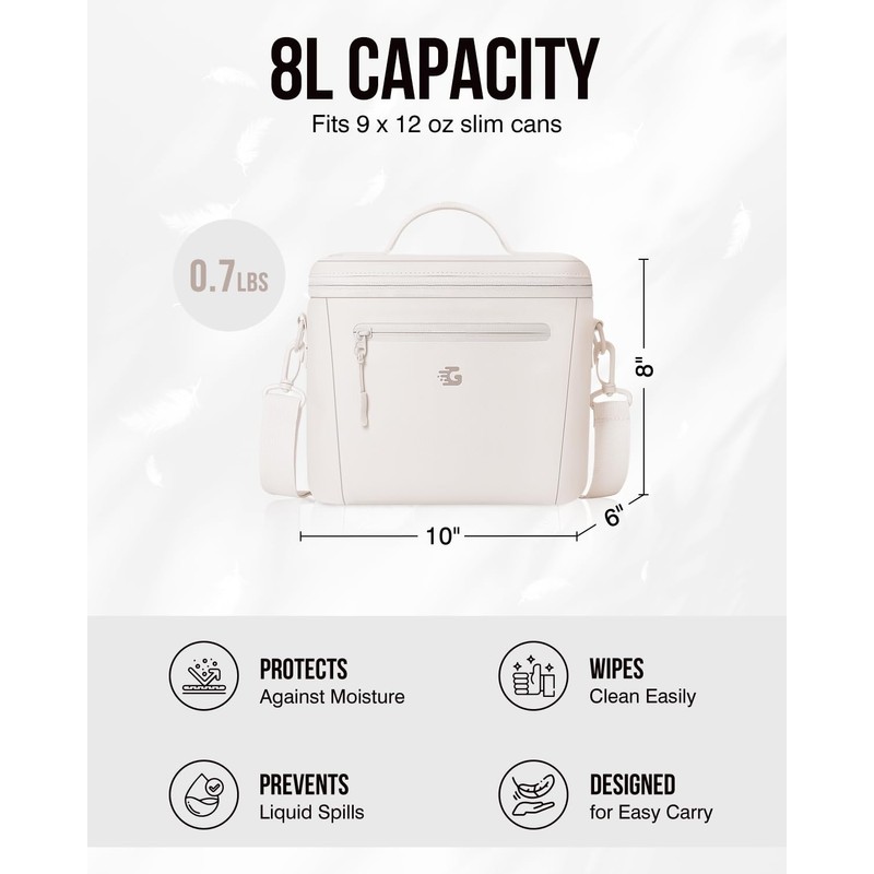 GLORIEROO Insulated Lunch Box Bag Women - Waterproof Leakproof Lightweight