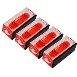 High precision mini level bubble, mini bubble, three line ball, ruler, household level magnetic 4PCS (40x17.5x15mm red magnetic)