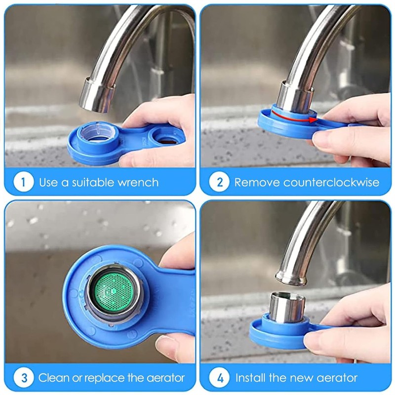 Taicols Aerator Key, 7 Pcs Faucet Aerator Removal Tool Faucet