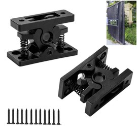 Stainless Steel Double Roller RV Door Catch Trailer Door Latch - Spring Loaded Door Latch with Screws, Rustproof for Garden Gate, Cabinet, Bedroom, Living Room, Garage Door Black (2SET)