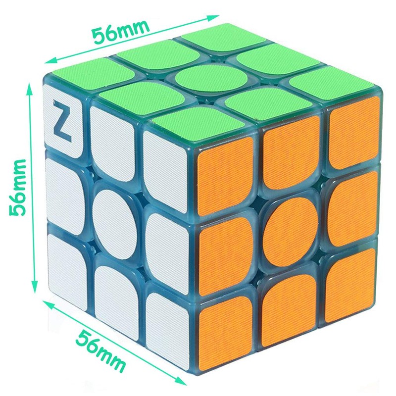 TANCH Blue Fluorescent Speed Cube 3x3x3 Glow in The Dark