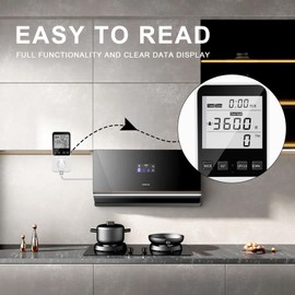 Diymore Watt Meter,Plug-in Socket Power Meter,120V Wide Range,Auto Cost Calculator,Overload Protection,Kilowatt Wattage Voltage AMP Tester,Appliance Power Usage Meter 7 Modes Display