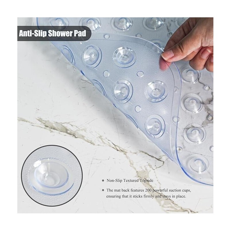 N/A Non-Slip Bathtu Mat (40 X 16) Extra Long Drain