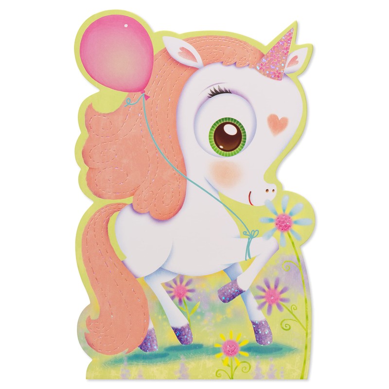 American Greetings Birthday Card for Girl (Unicorn)