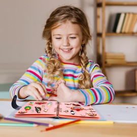 VIVOLOOM Enamel Pin Display Book with 8 Pages Portable Pin Trading Book Large Capacity Pin Collection Book for Collecting Brooches Pins and Patches (Pink)