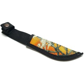 Case XX Fixed Blade Knife Belt Sheath Orange Camo Nylon Pouch 5.5" Blades