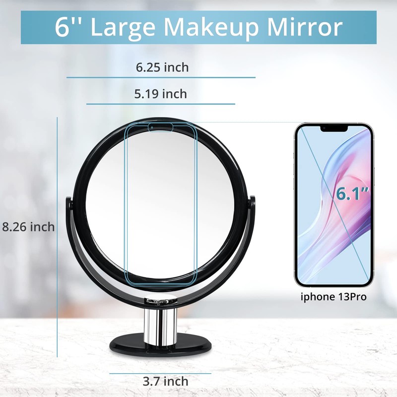 Fabuday Double Sided Magnifying Makeup Mirror - Tabletop Mirror with