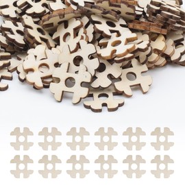 PHMING 100 Stück Abnehmbare Bommelknöpfe aus Holz, 2 cm Removable Wooden Pom Poms Buttons für Mützen, Handarbeiten, Stricken & Basteln, Pom-Pom-Knöpfe für Kreative Projekte