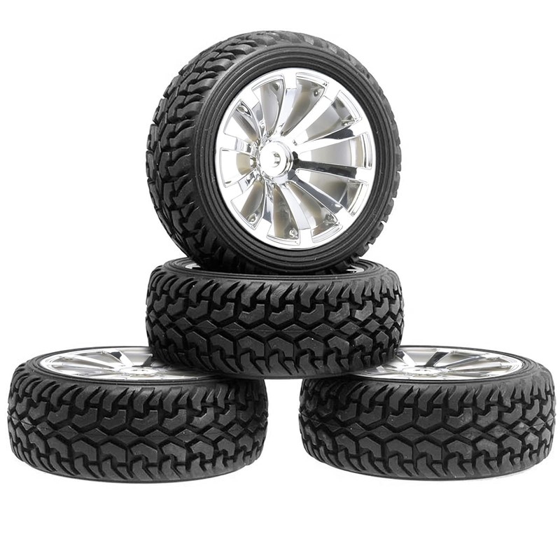 KINGCOO RC Car Tyres and Wheels Set, 4 Pieces 75