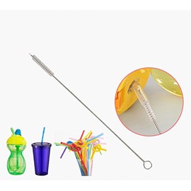 WAF Straw Brush, Washing Brushes Tool Nylon Skinny Pipe Tube Cleaner 173mm x5mm Set of 10