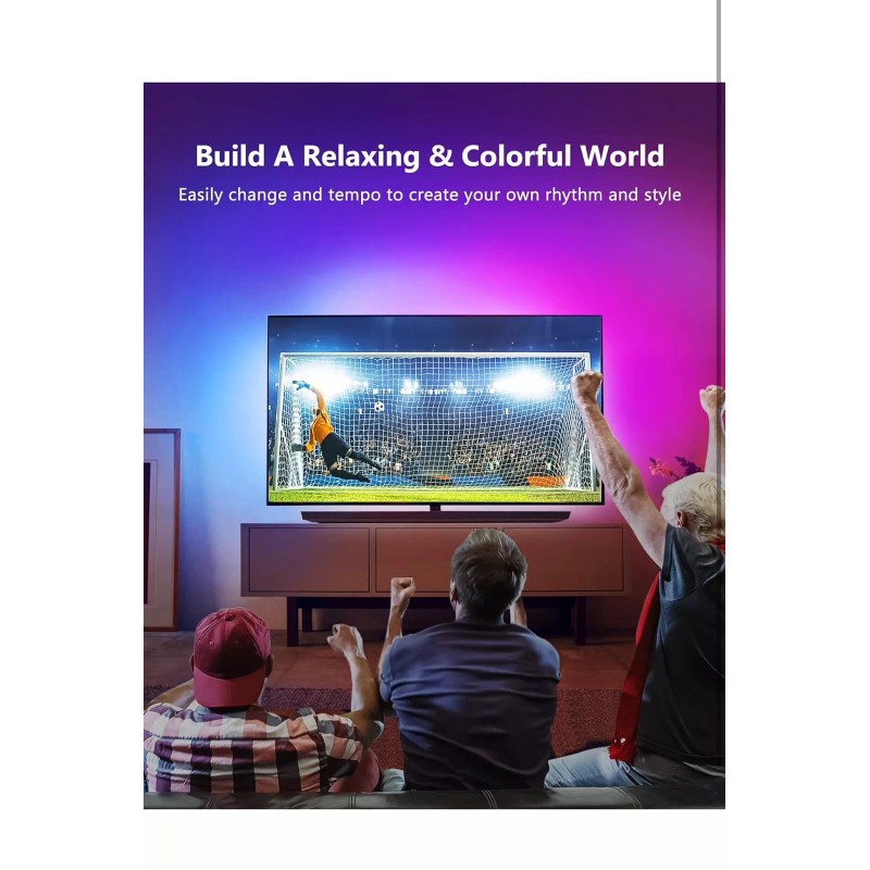 Hitlights LED Strip Lights 3 Pcs 1.64FT RGB Small LED