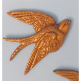 HOMCO Vintage 1983 Burwood Homco Flying Sparrows Wall Decor Set of 3 Birds 1667