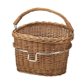KLICKfix Farradtasche Weidenkorb Mini Lenkerkorb, Braun, 13 Liter