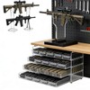 JUTSTJUKO Gun Display Stands,Acrylic Rifle Stand,Gun Stands for Rifles, Clear+Black