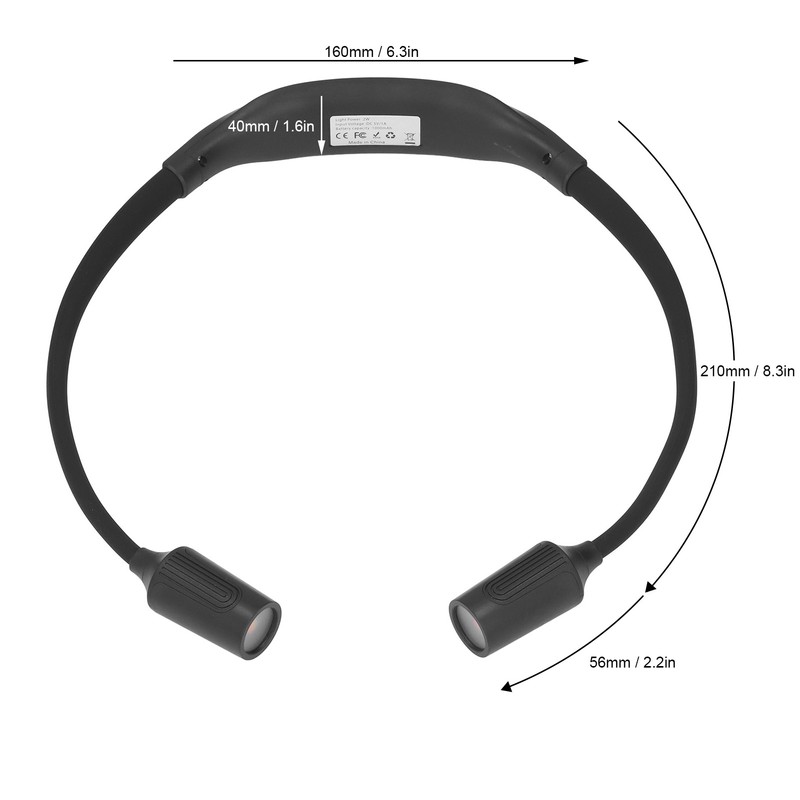 Neck Book Light Type C Charging LED Neck Reading Light