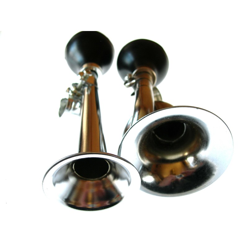 Bugle Horn Swirls & Straight Set of 2 Bicycle Horn Support