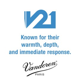 Vandoren CR8245 V21 Strength 4.5 Reeds for Bass Clarinet