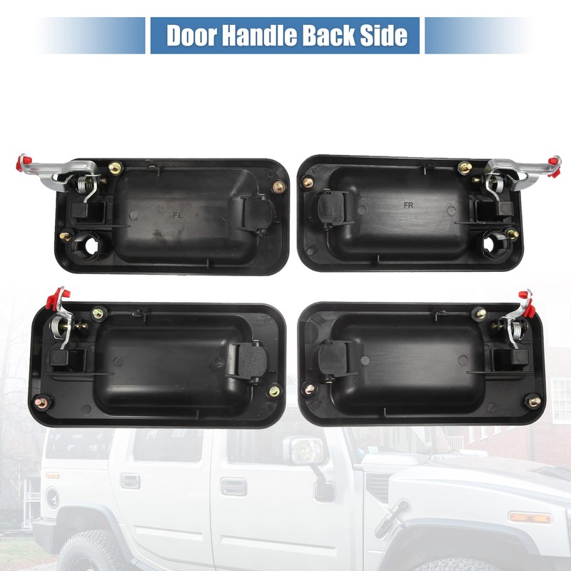 X AUTOHAUX 4 Pcs Exterior Door Handle with Key Hole