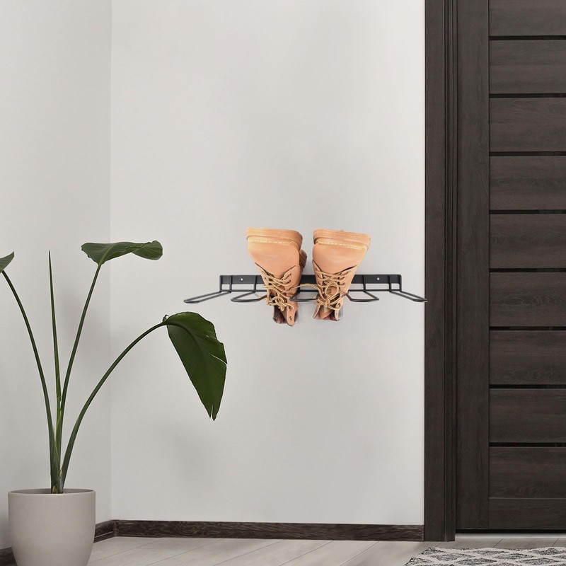 Chunful 6 Pack Wall Mounted Boots Rack Metal Wader Hanger