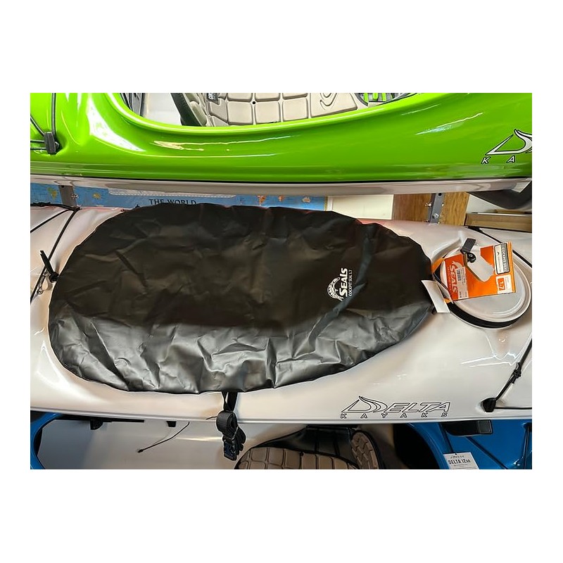 Seals Kayak Cockpit Cover with Hull Strap, Black, 1.3 I