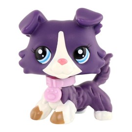 Miniature Cat and Dog Puppy Kitten Fox Figures Pet compitable with LPS Collection:_collie 58 paw up_color