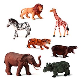 Miniland Miniland25123 7 Jungle Animals Figures, Multi-Color