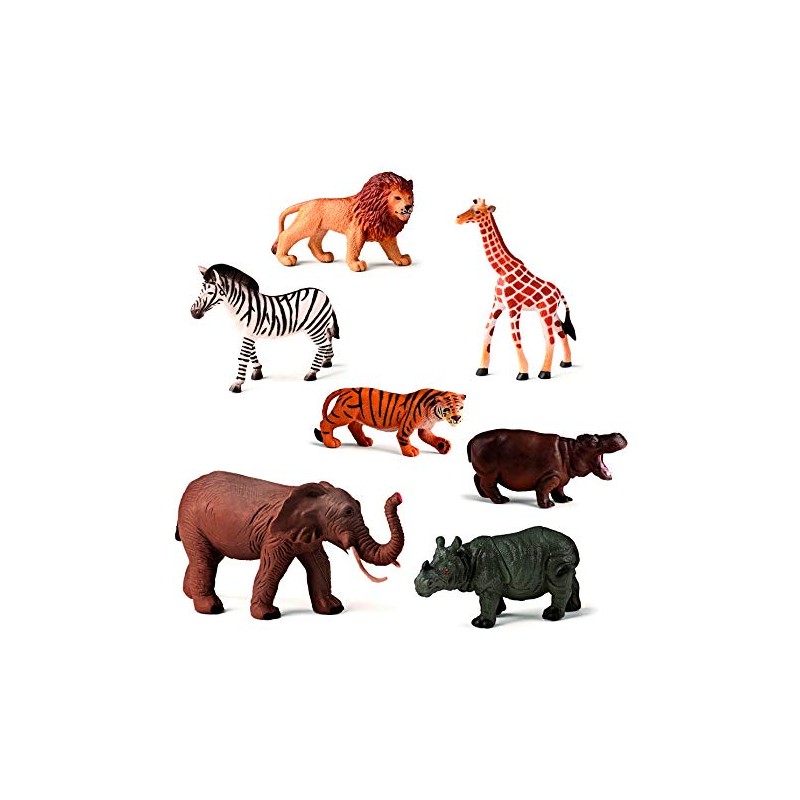Miniland Miniland25123 7 Jungle Animals Figures, Multi-Color