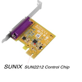 XRIKUI PCIe to Parallel Port Card, 1-Port LPT Adapter with Native Controller, Supports ECP/EPP/SPP/BPP, Compatible with Windows/Linux/DOS