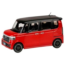1/43 Honda N-BOX CUSTOM Premium Crystal Red Metallic & Black