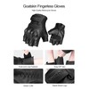 INBIKE Fingerless Motorcycle Gloves Summer Breathable Goatskin Leather Wear Resistant