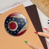 Rustic Distressed Ohio State Flag Puffy Bubble Dome Scrapbooking Crafting