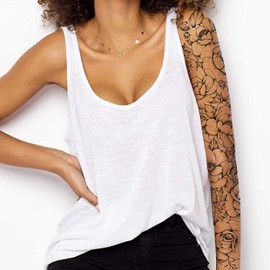 Tatodays Temporary tattoo sleeve for women Stick on flower rose flora flowers adult temporary tattoo sticker transfer female body art realistic waterproof rockstar biker goth temp tattoo legs festival