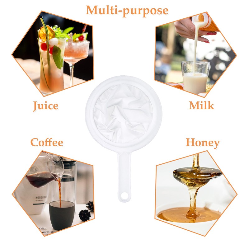 Mesh Strainer, 400 Mesh Kitchen Sieve Plastic Household Sieve Fine