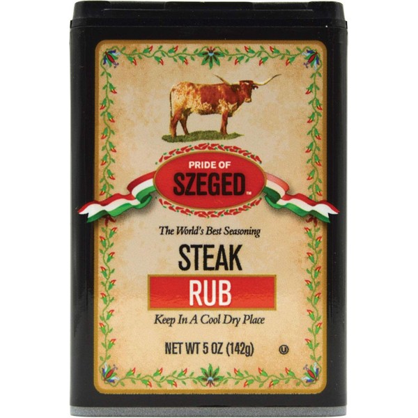 Szeged Steak Rub, 5-Ounce Tins (Pack of 6)