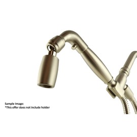 High Sierra's Solid Metal Handheld Shower Head with Trickle Valve and 72-Inch Metal Hose with Silicone Inner Tube - Low Flow 1.5 GPM - Stunning Brushed Finish