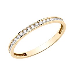 Old English Jewellers 9ct Yellow Gold 0.20CT Eternity Wedding Ring size J to S simulated Diamond (R)