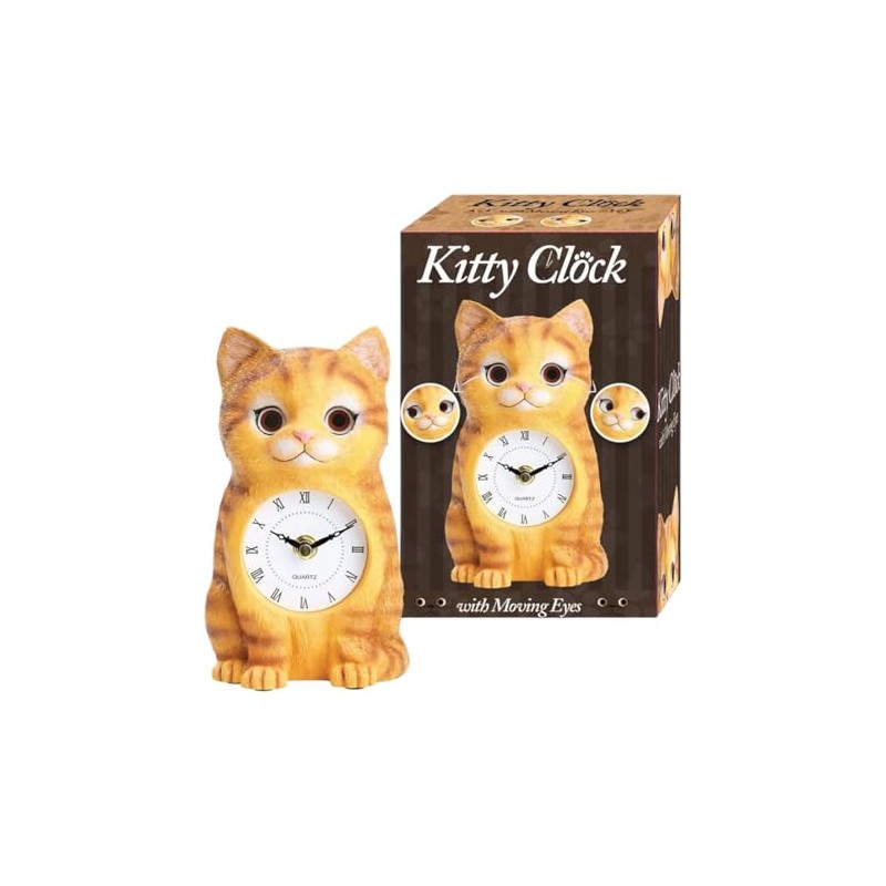 Kitty Clock with Moving Eyes