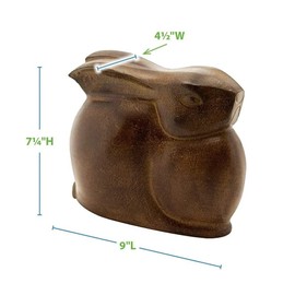 Oakestry Large Moon Bunny Garden Statue Large Decorative Bronze Rabbit Modern and Vintage décor Indoor/Outdoor Statue, Bronze and Aluminum,3.75 x 9.25 x 7 inches