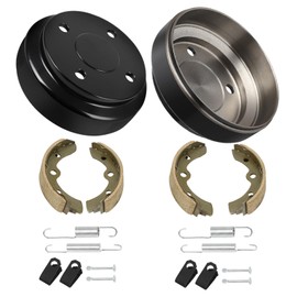 Golf Cart Drum Brake Repair Kit for 2004-Up Club Car Precedent and 1995-Up DS Gas & Electric, Club Car Brake Drums & Brake Shoes Set Replace 101791101 1017911-01 1018232-01