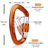 Locking Carabiner - 25kN 5600lb Climbing Carabiner Screw Gate D