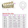 Qrity Pack of 20 Zinc Alloy Hexagonal Thread, M4 x
