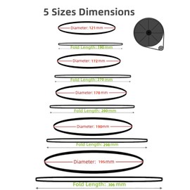 Premium Turntable Belt Replacement for Technics and Pioneer - 5 Sizes Folded Length 121,172,178,190,195mm Japanese Rubber Drive Belt Kit