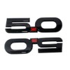 2Pc 2015-2020 5.0 Liter Engine Emblem Driver & Passenger Side 3D Badge Nameplate Sticker Replacement for FR3Z-16098-AA (Gloss Black Red)