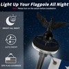 7FT Black Flag Pole Kit for Outside House with American