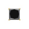 0.22-0.31 Cts AA Princess Black Diamond Men's Single Stud Earring