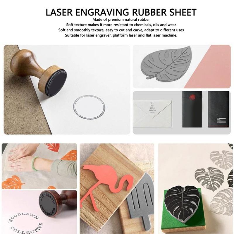 Laser Engraving Machine Rubber Stamp Kit 3Pcs A4 Rubber Stamp