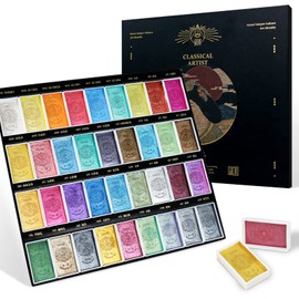 Paul Rubens Gucai Pearl Watercolour Paint Set, 36 Classic and Glossy Colours, High Coverage, Good Lightfastness, for Illustrators, Artists, Students, Adults, Children