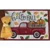 Fall Farmhouse Red Truck and Pumpkins Placemats, Hello Fall Set