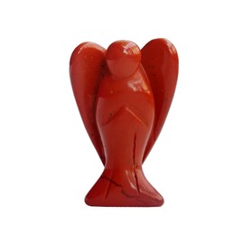 Sunshcat Natural Red Jasper Healing Crystal Prayer Guardian Angel Statue,2 Inchs Carving Pocket Palm Crystals and Healing Stones Figurines Decoration