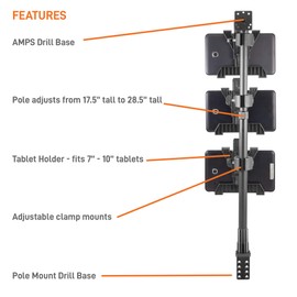 iBOLT TabDock Point of Purchase Wall Mount - with 3 Tablet Holders Perfect for Multiple delivery Applications (DoorDash, Uber eats, Postmates, etc.) Fits 7 to 10 inch Tablets